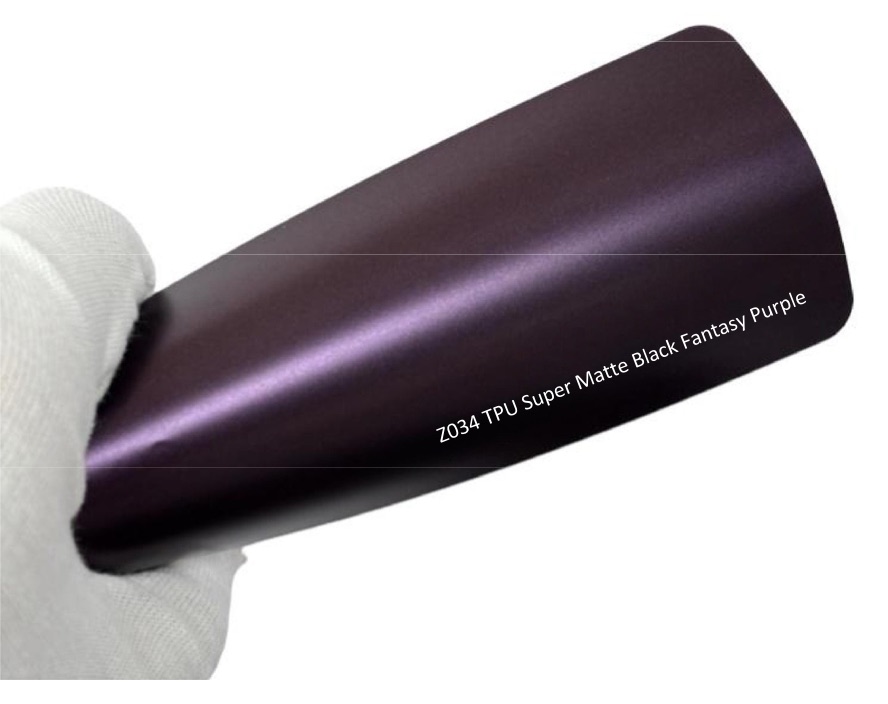 Z034 Super Matte Black Fantasy Purple – kolorowa folia PPF